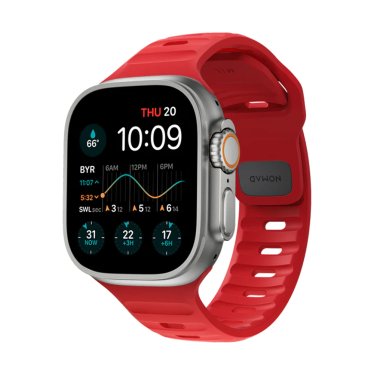 !Nomad Sport Band FKM - 42/44/45/49mm - Night Watch Red