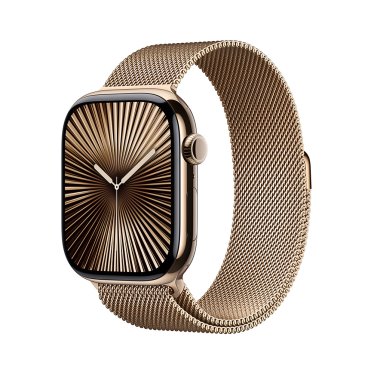 [Open Box] Apple Watch S10 Cellular - 46mm - Gold Titanium - Gold Milanese Loop - M/L (150-200mm)