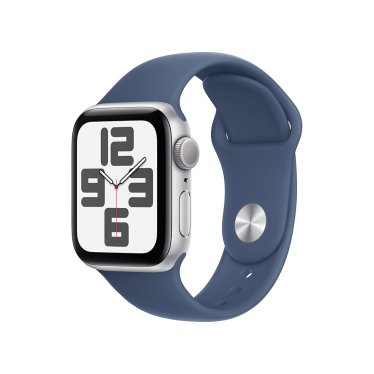 [Open Box] Apple Watch SE - 40mm - Silver Aluminium - Denim Sport Band - S/M (130-180mm)