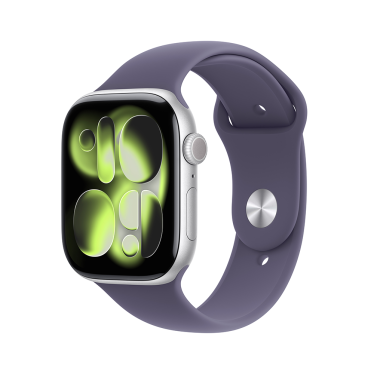 Apple Watch S11 - 46mm - Silver Aluminium - Purple Fog Sport Band - S/M