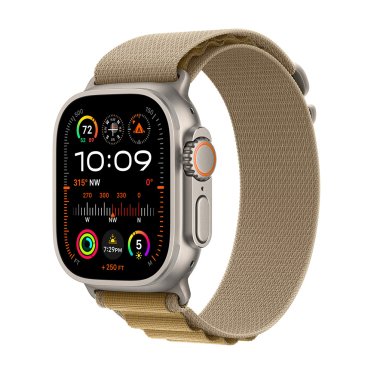 [Open Box] Apple Watch Ultra 2 - 49mm - Natural Titanium - Tan Alpine Loop - (M) (145-190mm)
