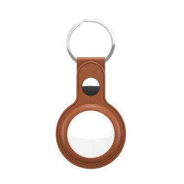 KeyBudz AirTag Keyring - Tan (2 Pack)