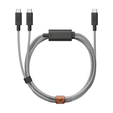 Native Union Belt Cable - USB-C to 2x USB-C - 2m - 140w - Zebra