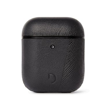 !Decoded Leather Split AirCase - Apple AirPods - Black