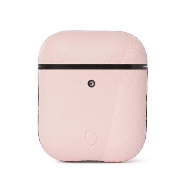 !Decoded Leather Split AirCase - Apple AirPods - Silver Pink