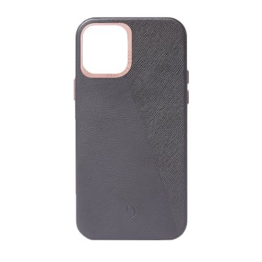 !Decoded Dual Leather Backcover - iPhone 12 Mini - Antracite