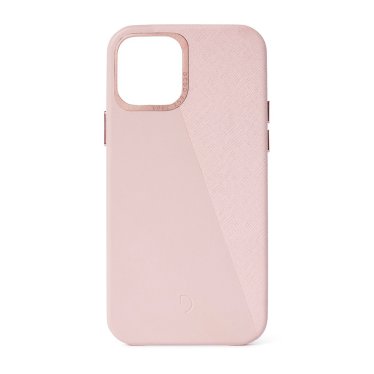 !Decoded Dual Leather Backcover - iPhone 12 Mini - Silver Pink