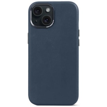 Decoded Leather Backcover - iPhone 15 - True Navy