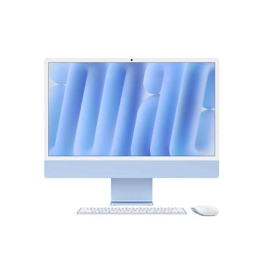 iMac 24" Blue - M4 8C-CPU & 8C-GPU - 16GB - 256GB - Gbit Eth - Mouse - MK-TID-NUM