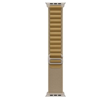 Apple Watch Strap 49mm - Natural Titanium Finish - Tan - Alpine Loop  - S (130-160mm)