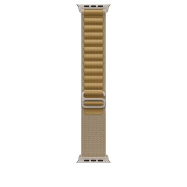 Apple Watch Strap 49mm - Natural Titanium Finish - Tan - Alpine Loop  - L (165-210mm)