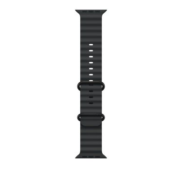 Apple Watch Strap 49mm - Black Titanium Finish - Black - Ocean Band -  (130-200mm)