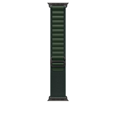 Apple Watch Strap 49mm - Black Titanium Finish - Dark Green - Alpine Loop  - M (145-190mm)