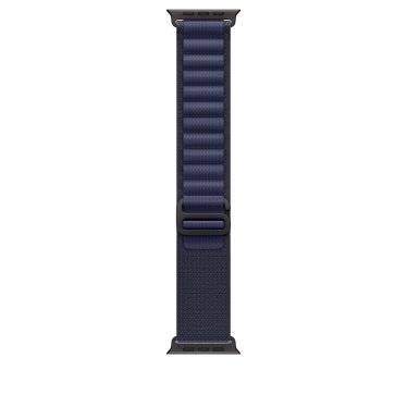 Apple Watch Strap 49mm - Black Titanium Finish - Navy - Alpine Loop  - M (145-190mm)