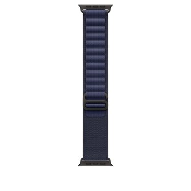 Apple Watch Strap 49mm - Black Titanium Finish - Navy - Alpine Loop  - S (130-160mm)