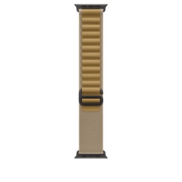 Apple Watch Strap 49mm - Black Titanium Finish - Tan - Alpine Loop  - M (145-190mm)