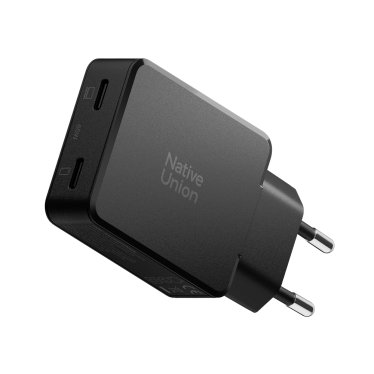 Native Union 2-port USB-C Pocket GaN Charger - 65W - Black
