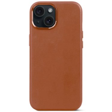 !Decoded Leather Backcover - iPhone 15 - Tan