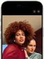 iPhone Air, voorkant, feature Middelpunt voor foto’s wordt gebruikt